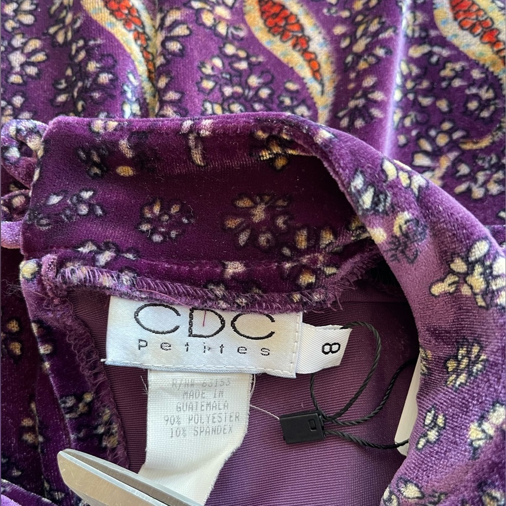vintage purple velvet cheongsam/qipao w classic mandarin collar & short sleeves - Picture 2 of 16